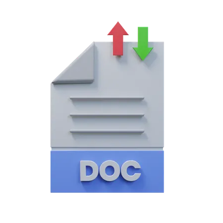 Transferir archivo doc  3D Icon