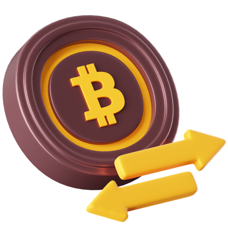 Transfert de bitcoins  3D Icon