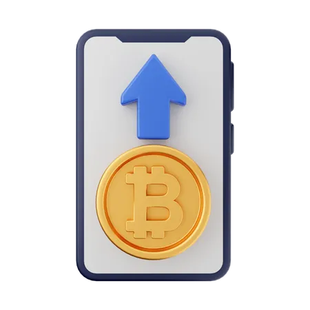 Transfert de bitcoins en ligne  3D Icon