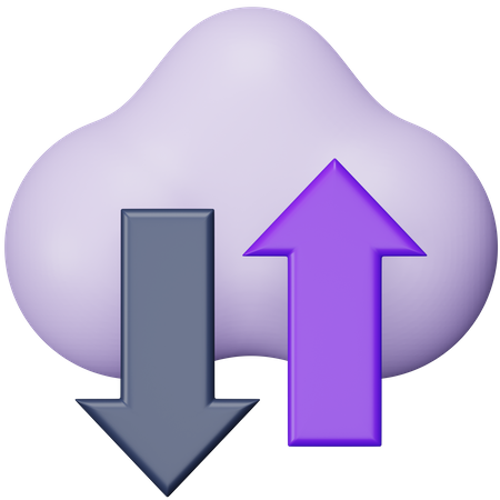 Transfert vers le cloud  3D Icon