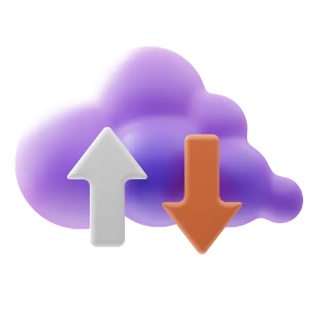 Transfert vers le cloud  3D Icon