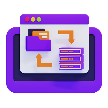 Transfert vers le cloud  3D Icon