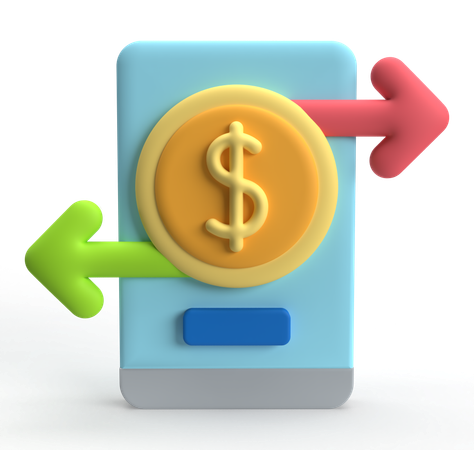 Transférer de l'argent en ligne  3D Icon