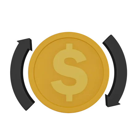 Transfert de dollars  3D Icon