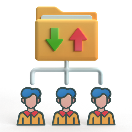 Transfert de données  3D Icon