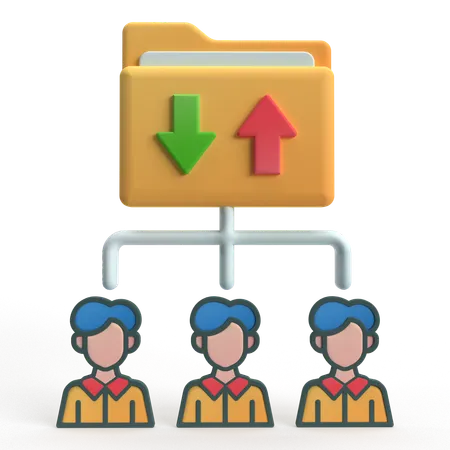 Transfert de données  3D Icon