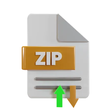 Transfert de fichier zip  3D Icon