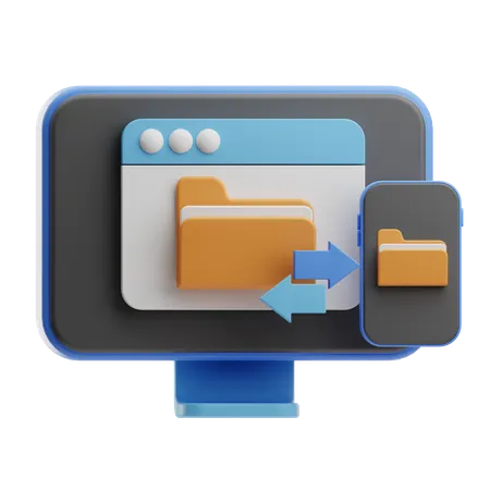 Transfert de fichier  3D Icon