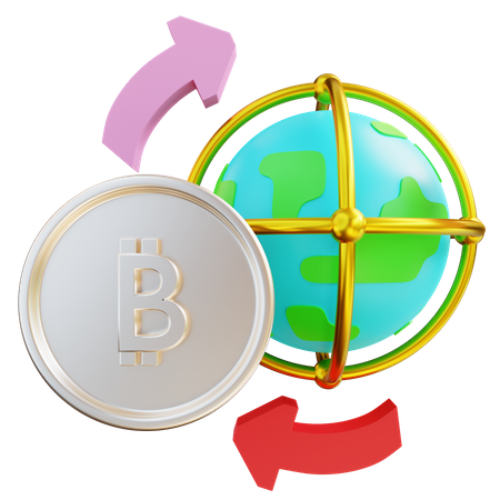 Transfert de crypto-monnaie  3D Icon