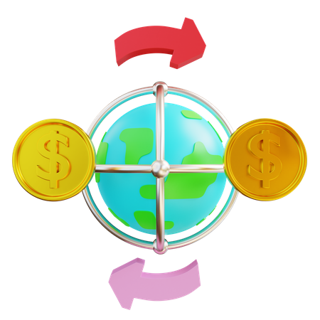 Transfert de crypto-monnaie  3D Icon