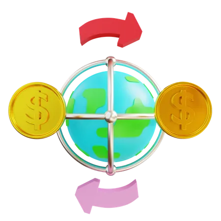 Transfert de crypto-monnaie  3D Icon