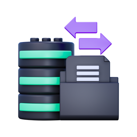 Transfert de stockage  3D Icon