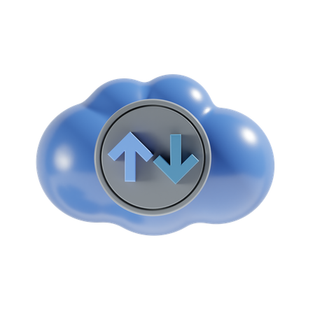 Transfert vers le cloud  3D Icon