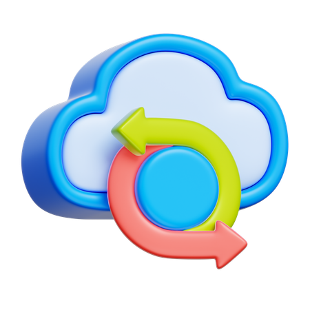 Transfert vers le cloud  3D Icon