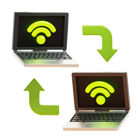 Transfert Wi-Fi  3D Icon