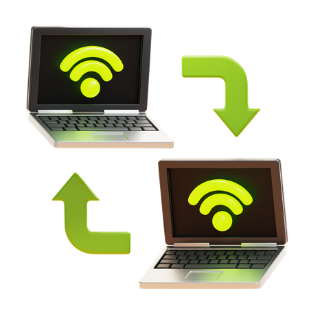 Transfert Wi-Fi  3D Icon