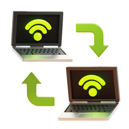 Transfert Wi-Fi  3D Icon