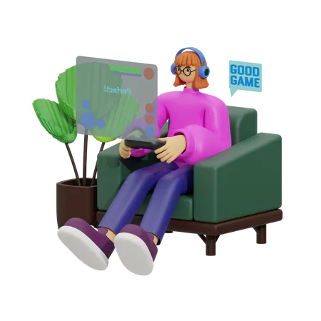 Transform Your Living Room into Gaming Paradise  3D Illustration