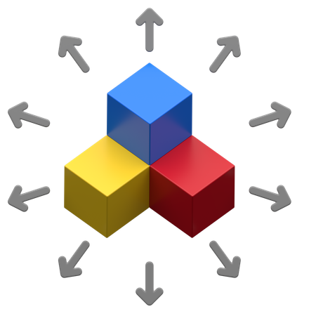 Transformação  3D Icon