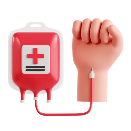 Transfusion sanguine  3D Icon