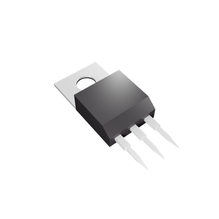 Transistor semiconductor  3D Illustration