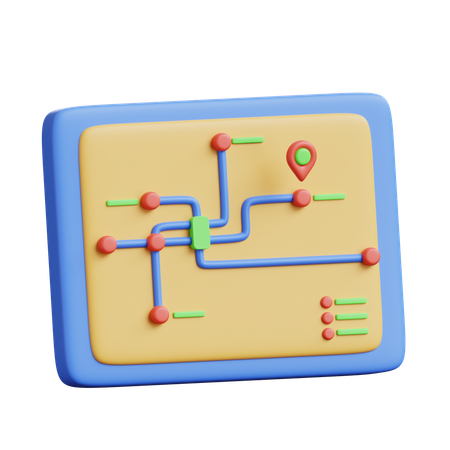 Transit Map  3D Icon