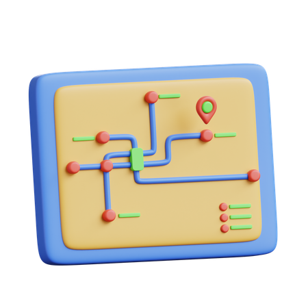 Transit Map  3D Icon