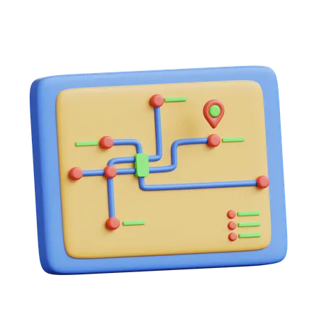 Transit Map  3D Icon