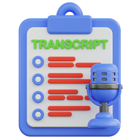 Transkript  3D Icon