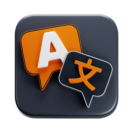 Translate  3D Icon