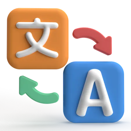 Translate  3D Icon