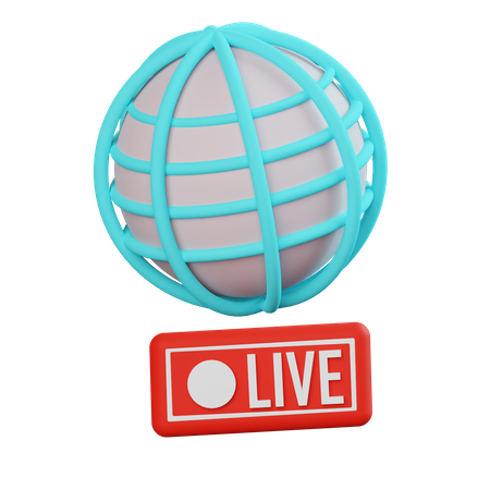 Transmisión en vivo  3D Icon