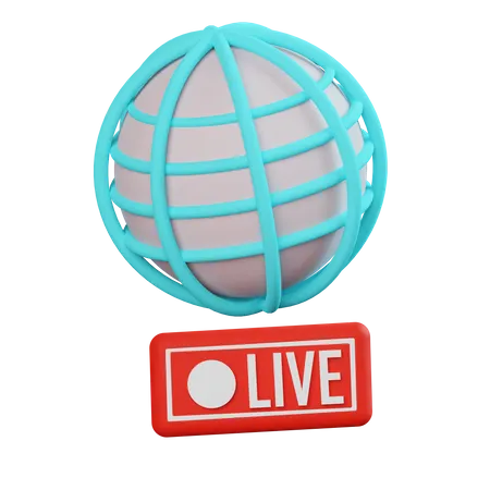 Transmisión en vivo  3D Icon