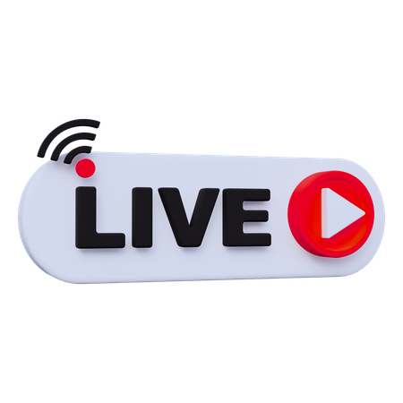 Transmissão ao vivo  3D Icon