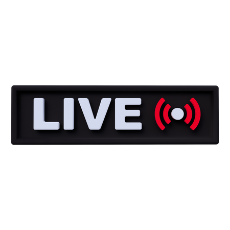 Transmissão ao vivo  3D Icon