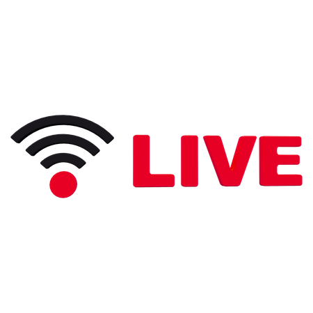 Transmissão ao vivo  3D Icon