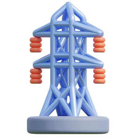 Transmission Tower 3D Icon