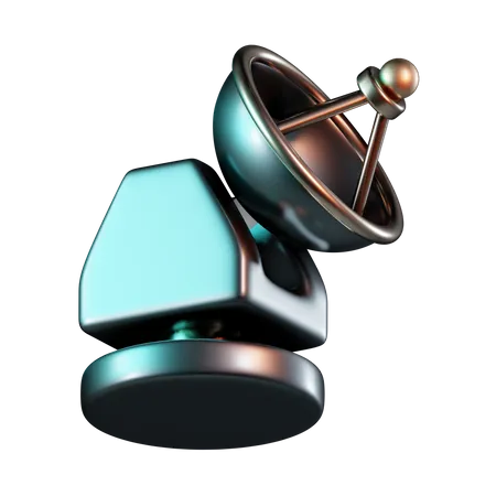 Satélite transmissor  3D Icon