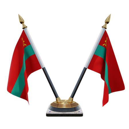 Soporte para bandera de escritorio doble (V) de Transnistria  3D Icon