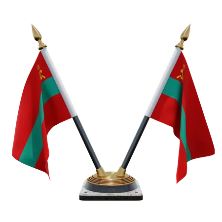 Soporte para bandera de escritorio doble (V) de Transnistria  3D Icon