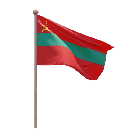 Transnistria Flagpole  3D Icon
