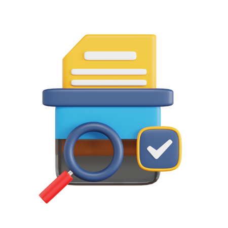 Transparency Document  3D Icon