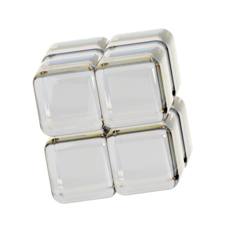 Transparent Abstract Cube Illustration In 3 D Design 3D Icon