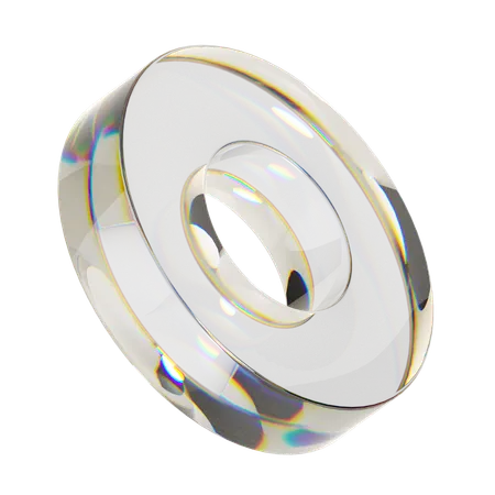 Transparent Circle Ring Shape Illustration In 3 D Design 3D Icon