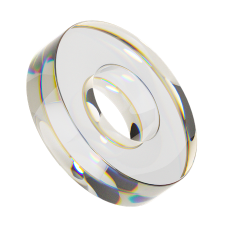 Transparent Circle Ring Shape  3D Icon