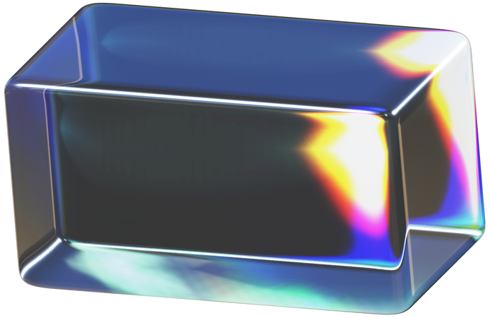 Transparent Glass Rectangular Prism Shapes  3D Icon