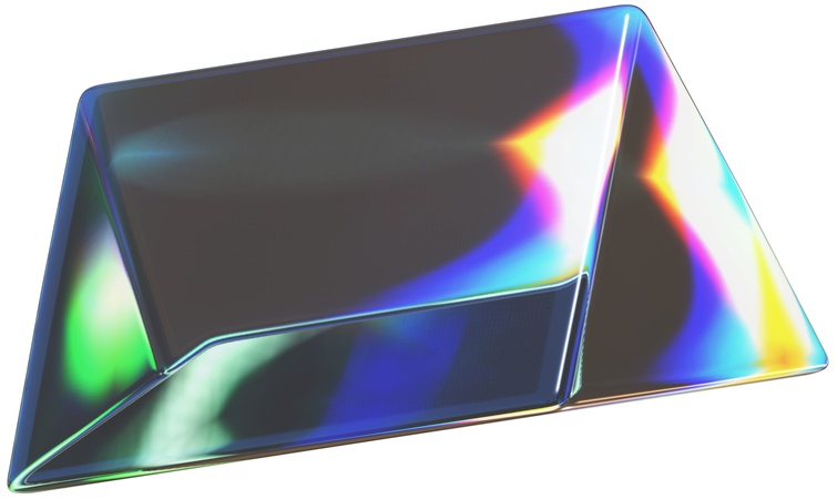 Transparent Glass Triangular Prism Shapes  3D Icon