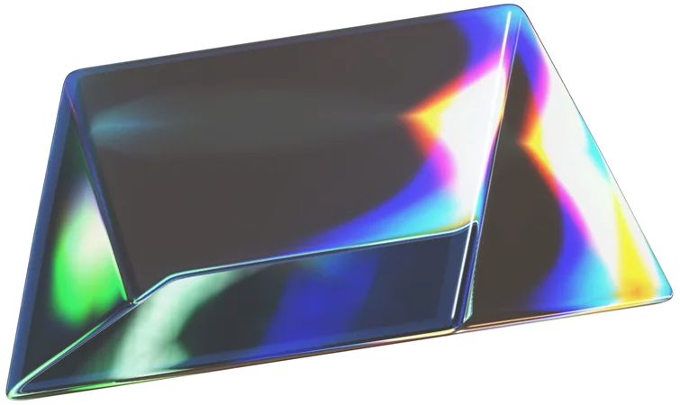 Transparent Glass Triangular Prism Shapes  3D Icon