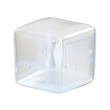 Transparent Ice Cube  3D Icon
