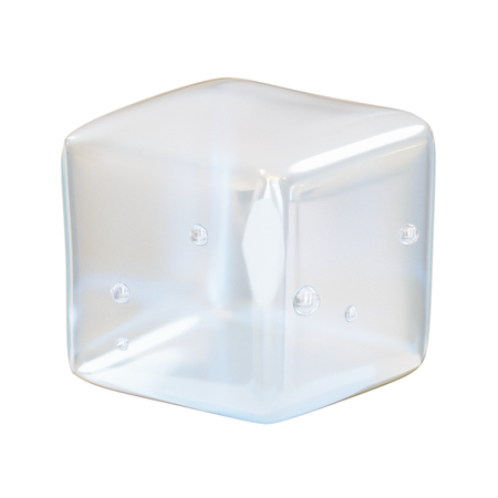 Transparent Ice Cube  3D Icon